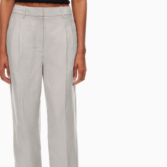 Aritzia THE EFFORTLESS PANT™ LINEN, Colour: ASHEN, Size: 0 - Picture 1 of 8